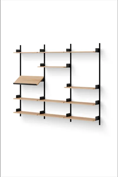 New Works Display Regal 1900 Eiche/Schwarz